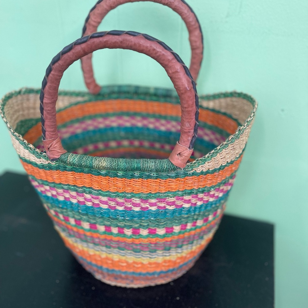 Colorful Woven Tote Bag